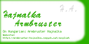 hajnalka armbruster business card